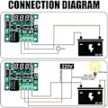 Miniatyrbild 5 av 5: XJ-W1209 DC 12 V LED Digital Termostat Temperaturkontroller, -50-110c Temp Kontroll Switch Modul Bo