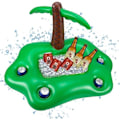 Miniatyrbillede 1 af 4: Oppustelig kopholder til pool, 4 huller, oppusteligt pooltilbehør, ideel til en strandfest