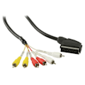 Pikkukuva 2 / 2: XJ-SCART-kaapeli SCART uros - 6x RCA uros 2.00 m Musta