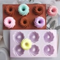 Miniatyrbilde 2 av 5: XJ-Silikon Lysform Stearinlys DIY 6 stk Spiraler Donuts