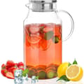 2000 ml glaskanna med lock, 2 L juice- och iste-dryckeskaraff med lock