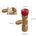 Miniatyrbillede 2 af 4: 2-pak Flydende Sikkerhedsventil Adapter, R410 R22 Sikkerhedsventil, Kølemiddel Kontrolventil, Aircondition Køleventil, til Aircondition Flowventiler