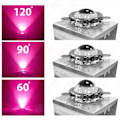Miniatyrbillede 3 af 5: 60 90 120 Grader LED Linse Optisk Glas 44mm 50mm 57mm + Reflektor Kollimator + Fast Beslag Til 10W 20W 30W 50W 100W COB Chip