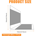 Miniatyrbilde 2 av 5: Baderomslist, 3,2 m * 3,8 cm Selvklebende Tetningslist, Selvklebende PVC Tetningsstripe for Badekar, Bad, Kjøkken, Muggresistent, Fugemasse (Hvit)