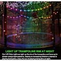 Miniatyrbild 3 av 4: LED-trampolinbelysning, fjärrkontroll LED-lampa för trampolin, 16 färger som du kan ändra själv, vattentät, superenkel för utomhusbruk på natten