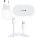 Miniatyrbilde 1 av 3: 20W Hurtiglader USB-C Strømforsyning for iPhone 14 Pro - (FMY)