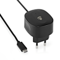 Miniatyrbilde 1 av 4: XJ-Vegglader | 15 W | Hurtigladefunksjon | 1x 3.0 A | Antall utganger: 1 | USB-C™ (Fast) Kabel | 1.50 m | Single Voltage Output