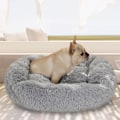 Miniatyrbilde 4 av 5: XJ-Rektangulær hundekurv hundepute plysj katteseng, vaskbar kattepute plysj kjæledyrsengpute egnet varm for bruk høst vinter (XS, oransje)