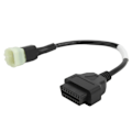 Miniatyrbillede 5 af 5: OBD2 6-benet motorcykeldiagnostikkabel konverteringsadapter til Delphi ECU med stik