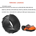 Miniatyrbillede 2 af 4: Passer til forhjul på Worx robotplæneklipper, sort gummihjulskapsel, M500, M700, S300, M1000, M700 Plus