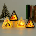 Miniatyrbilde 2 av 3: Retro juledekorasjonsnattlampe, lysende gave, skrivebordstilbehør, stemningslys (snømann)