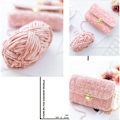 Pikkukuva 3 / 5: XJ-Chenille samettilanka Chunky neulotut karstauslangat ROSA vaaleanpunainen