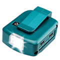 Miniatyrbillede 1 af 5: XJ-For Adp068 14.4v/18v Lithium-ion Batteriadapter Strømkilde Batterier Oplader Med Dobbelte Usb-porte