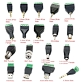 Miniatyrbillede 3 af 5: Engros 1 stk. CCTV BNC-stik DC-strømstik 2,5 mm 3,5 mm han hun Audio Video Balun System Sikkerhedsadapter Coax CAT5 RJ45 USB-stik