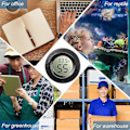 Miniatyrbild 5 av 5: 10-pack Mini Hygrometer Termometer Mätare Digital LCD-skärm För Växthus Barnrum Reptil Inkubator Svart