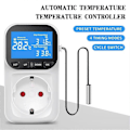 Miniatyrbilde 2 av 5: Digital Temperaturregulator Uttak Termostat med Tidsensor Sonde Oppvarming Kjøling Bryter 16A EU-plugg