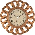 Dekorativ Väggklocka, 25 cm Tyst Batteridriven Hållbar Blomma Rund Retro