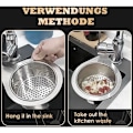 Miniatyrbillede 4 af 4: 2 STK Rustfrit Stål Svane Vask Si Kurv Svaneformet Filter Kurv Køkkenvask Kurv Multifunktionel Drænkurv til Frugt Grøntsager Affald L