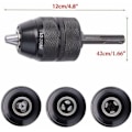 Miniatyrbilde 2 av 4: KZQ SDS Plus Adapter 2-13mm Hurtigutløser Selvstrammende Chuck Profesjonell Kraftig 1/2-20UNF Hurtigutløser Nøkkelfri Drill Chuck med SDS Adapter