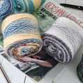 Miniatyrbillede 2 af 5: 1 stk. Gradient Kage Uldgarn Regnbue Vinter Sweater Tørklæde Hat Håndstrik DIY Hæklenål Medium Fint Uldgarn 100g/Nøgle