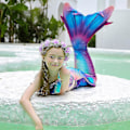 Miniatyrbild 2 av 5: 5 st/set Flickor Sjöjungfru Svans Baddräkt Barn Sjöjungfru Ariel Cosplay Kostym Fantasy Strand Bikini Set 2 Set 2 Set 2 Set 2 110