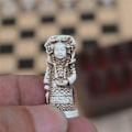 Miniatyrbilde 3 av 5: XJ-Nytt Antikk Sjakk Lite Lær Sjakkbrett Qing Livaktige Sjakkbrikker Karakterer Foreldregaver E