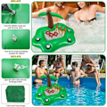 Miniatyrbillede 4 af 4: Oppustelig kopholder til pool, 4 huller, oppusteligt pooltilbehør, ideel til en strandfest