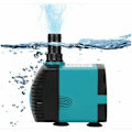 Miniatyrbilde 1 av 4: Senkbar pumpe 800L/T 15W for akvarium, hagefontene, basseng, fisketank, hydroponiske systemer, med 2 dyser