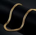 Guldkæde til mænd, 8 mm rustfrit stål cubansk link-kæde 60 cm, klassisk poleret smykkegave til far, fars dag