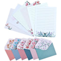 Miniatyrbild 1 av 5: Brevpapper med kuvert - Unik blomdesign Brevpappersset för inbjudningsgåvor (24 set)