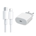Miniatyrbillede 1 af 5: iPhone Oplader Hurtigoplader - Adapter + Kabel 20W USB-C 2m