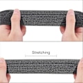 Miniatyrbild 3 av 5: 6 meter 37 mm Bred Halkfri Elastisk Band Rak Silikon Elastisk Grippband Platt Midjeband för Sömnadsprojekt Kläder Svart