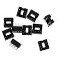 Miniatyrbild 5 av 5: XJ-10 X 8-Pin DIP IC Socklar Adapter Lödtyp Sockel