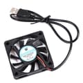 Miniatyrbillede 5 af 5: DC 5V USB børsteløs muffeventilator Fen Computer PC Silent Coole Sort 6cm Sort 6cm