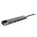 Pikkukuva 2 / 5: XJ-Usb C Hub 8-in-1 Multiport Type C -sovitin 4K-portilla, Ethernet 1000mbps Rj45 -portilla, Usb-c-virransyötöllä