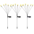 Solar Eldfluga Lampa med 6 LED-lampor för Golvet