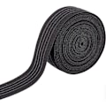 Miniatyrbild 5 av 5: 6 meter 37 mm Bred Halkfri Elastisk Band Rak Silikon Elastisk Grippband Platt Midjeband för Sömnadsprojekt Kläder Svart