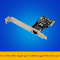 Miniatyrbild 2 av 5: XJ-Pcie X1 Rj45 Server Gigabit Nätverkskort Rtl8111c Enkel Port 1000m Ethernet Adapterkort Nätverk C