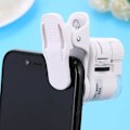 Miniatyrbillede 1 af 5: Universal 60X Mobiltelefon Mikroskop Forstørrelsesglas Makroobjektiv Zoom Mikro Kamera Klips med LED Lys Optisk Instrument