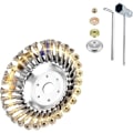Miniatyrbilde 1 av 4: Trimmerhode med monteringsutstyr, metallisk børste gresstrimmer, 6 tommer, 150 x 25,4 mm, svart/metallisk, manuell
