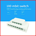 Miniatyrbilde 2 av 5: XJ-8 Port Gigabit Databryter, nettverkshub, stasjonær Ethernet-splitter, plug & play skjermede porter viftefri