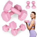 Pikkukuva 1 / 3: XJ-Hex käsipainosetti 2x1 kg, treenipainot, kuntoilupaino, pinkki, ModernHome