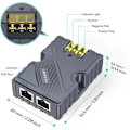 Miniatyrbillede 2 af 4: PoE-injektor, passiv GigE 150 W PoE-injektor med elektrostatisk udladning, 10/100/1000 Mbit/s højhastighedsnetværk, til Dishy V2 og Gen3