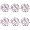 Miniatyrbilde 1 av 5: XJ-10 stk 28 mm Blomst Rhinestone Shank Knapper Krystall Sy På Knapper med 1 Hull og Flat Bakside, Rhinestone Snøfnugg Metallknapper