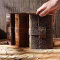 Miniatyrbillede 3 af 5: Vintage Læder Notesbog Rejsedagbog Håndlavet Notesbog Dagbog til Voksne Gave Brun