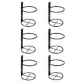 Wine Wall Holder, 6-Pack Wall Mounted Wine Rack, Metal Wine Bottle Holder for Wine Storage Wall Wine Theme Decor