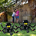 Miniatyrbillede 3 af 5: XJ-Oppusteligt kastespil til Halloweenfest - Blæksprutte & Edderkopperinge, Latexmateriale, Perfekt til festlige sammenkomster (YJD)