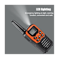 Miniatyrbillede 5 af 5: 22-kanals håndholdt walkie-talkie radio, 10 km rækkevidde, UHF 400-470 MHz, dobbeltbånd, lang rækkevidde SortOrange