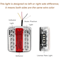 Miniatyrbilde 3 av 5: 2 stk LED Tilhenger Baklys, Universal Tilhenger Baklys 4 Funksjoner