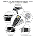 Miniatyrbild 3 av 4: EMF-mätare Magnetfältsdetektor med 9V Batterier Spökjakt Paranormal Utrustning - Svart [HK]